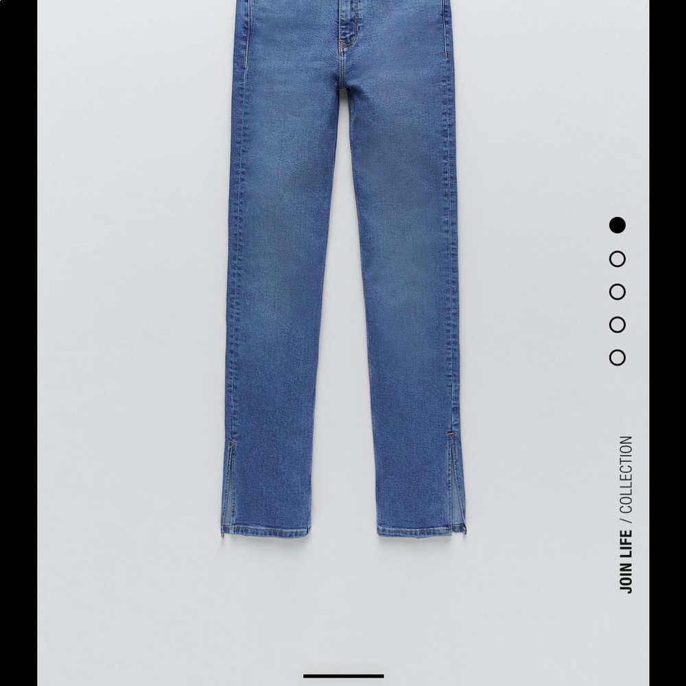 Zara split skinny jeans